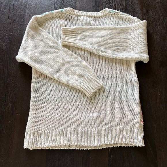 VTG Fair Isle Hand Knit V-Neck Sweater J.J. Fargo Brand - Picture 4 of 4